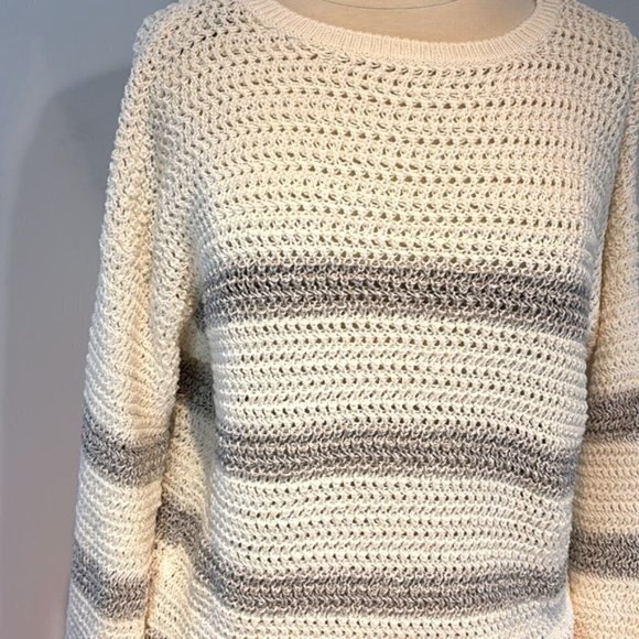 Massimo Dutti Cream and Gray Knit Sweater - Picture 3 of 10